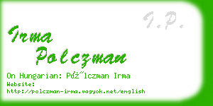 irma polczman business card